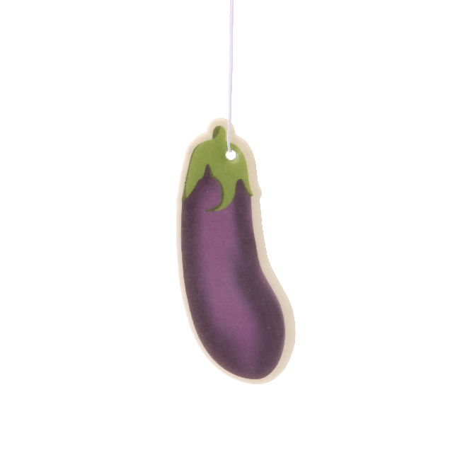 Aubergine Emoji Car Air Freshener x2 With Retail Packaging-EmojiFresh