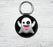 Ghost Emoji Faux Leather Keyring-EmojiFresh