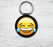 Joy Emoji Faux Leather Keyring-EmojiFresh
