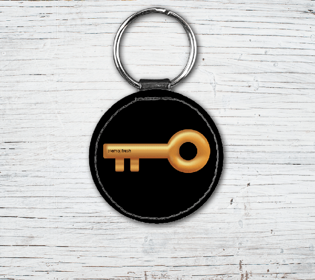 Key Emoji Faux Leather Keyring-EmojiFresh