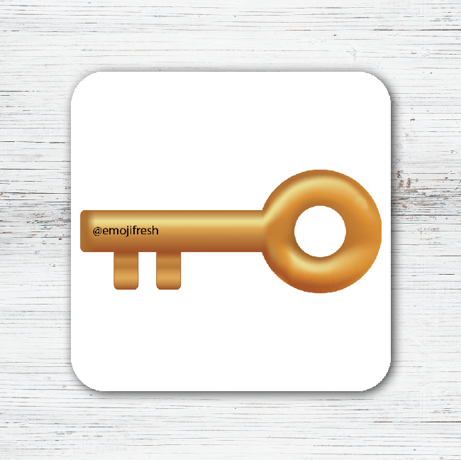 Key Emoji Tea Coffee Coaster-EmojiFresh