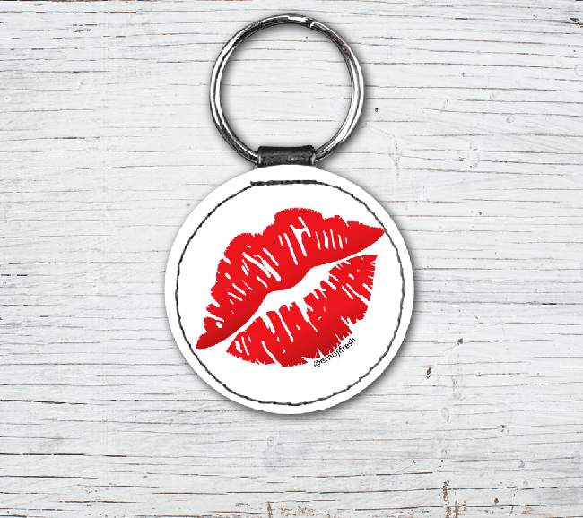 Kiss Emoji Faux Leather Keyring-EmojiFresh