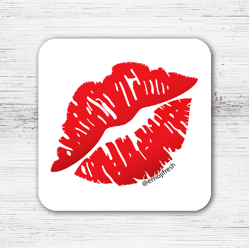 Kiss Emoji Tea Coffee Coaster-EmojiFresh