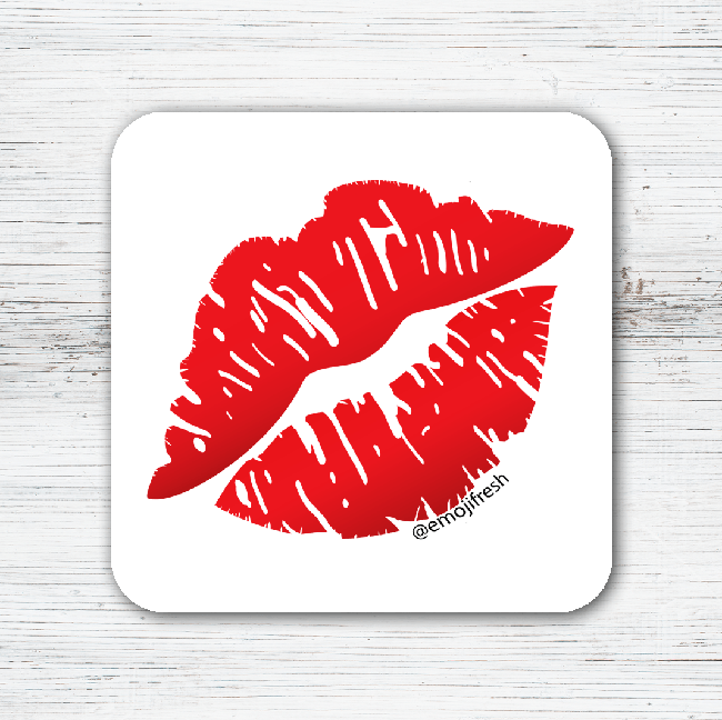 Kiss Emoji Tea Coffee Coaster-EmojiFresh
