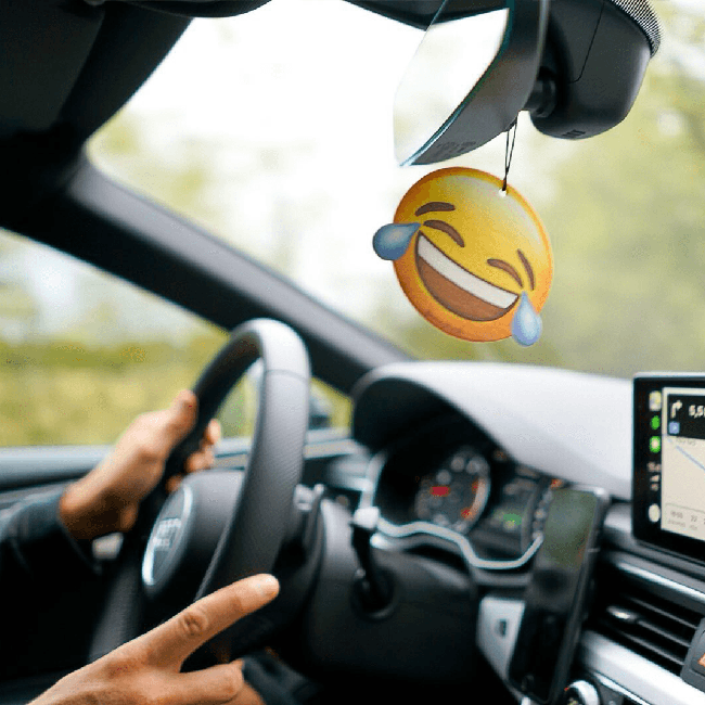 Laughing Face Emoji Car Air Freshener-EmojiFresh