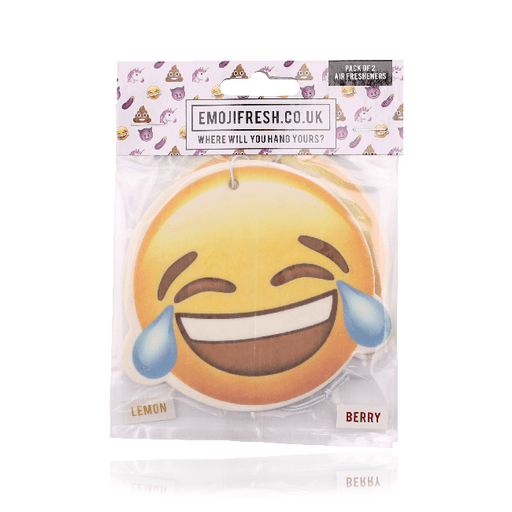 Laughing Face Emoji Car Air Freshener x2 With Retail Packaging-EmojiFresh