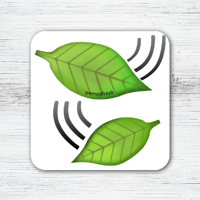 Leaves Emoji Tea Coffee Coaster-EmojiFresh
