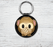 Monkey Emoji Faux Leather Keyring-EmojiFresh