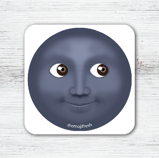 Moon Emoji Tea Coffee Coaster-EmojiFresh