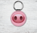 Pig Emoji Faux Leather Keyring-EmojiFresh