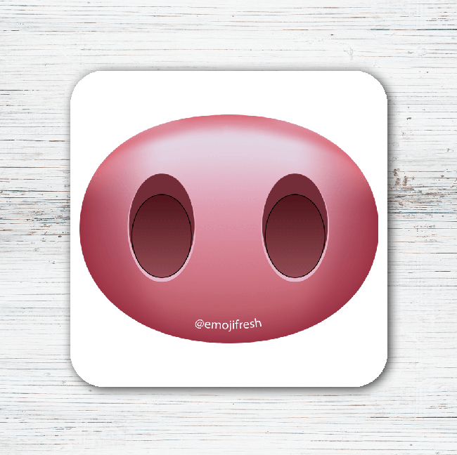 Pig Emoji Tea Coffee Coaster-EmojiFresh
