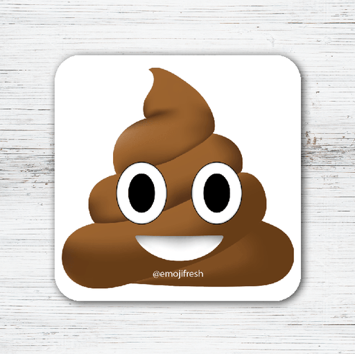 Poop Emoji Tea Coffee Coaster-EmojiFresh