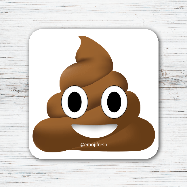 Poop Emoji Tea Coffee Coaster-EmojiFresh