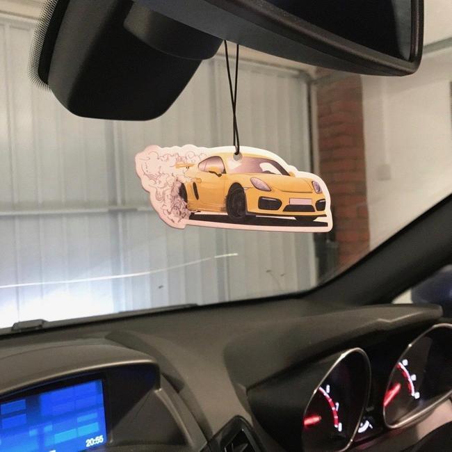 Sideways Sid's Racing Yellow GT4 Air Freshener Pack-EmojiFresh