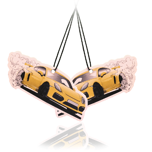 Sideways Sid's Racing Yellow GT4 Air Freshener Pack-EmojiFresh