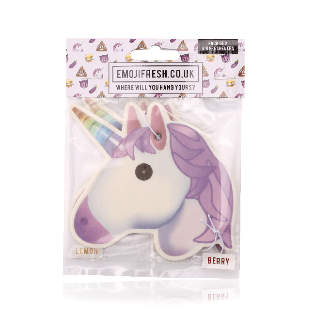 Unicorn Emoji Car Air Freshener x2 With Retail Packaging-EmojiFresh